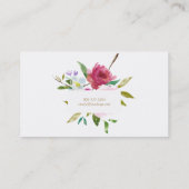 Waterverf Floral Posie Visitekaartje (Achterkant)