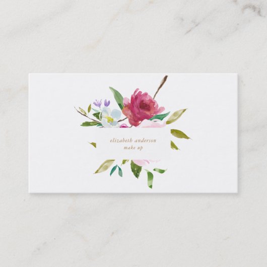 Waterverf Floral Posie Visitekaartje (Voorkant)