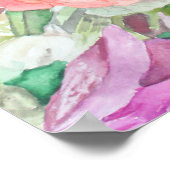 Waterverf Floral Poster Print (Hoek)