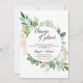 Waterverf Floral Postponed Wedding Update Card Kaart (Voorkant)