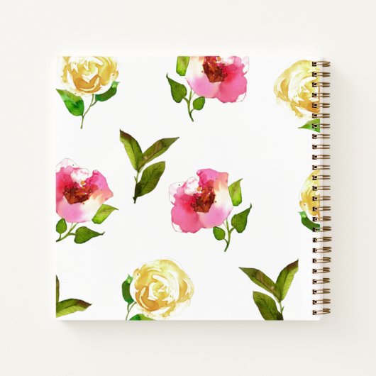 Waterverf Floral Prayer Journal Notitieboek (Achterkant)