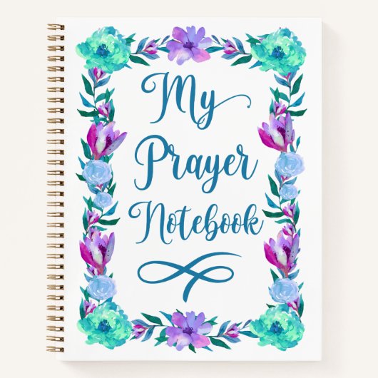 Waterverf Floral Prayer Notitieboek (Voorkant)