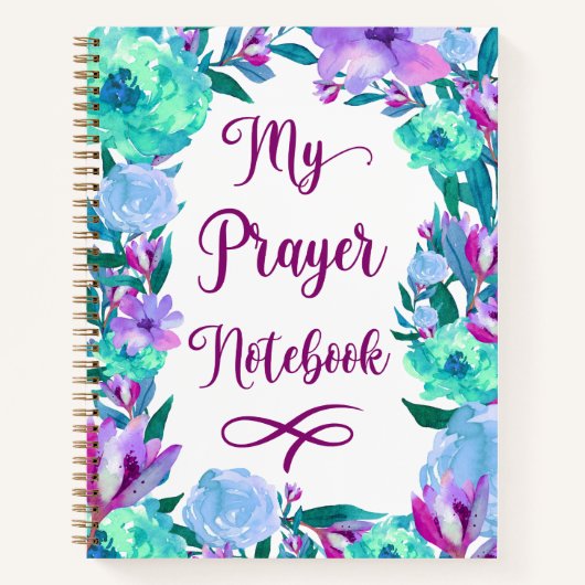 Waterverf Floral Prayer Notitieboek (Voorkant)