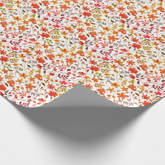 Waterverf Floral Print Cadeaupapier (Hoek)