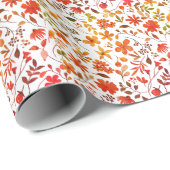 Waterverf Floral Print Cadeaupapier (Rol Hoek)