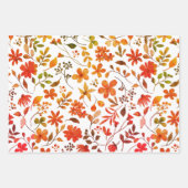 Waterverf Floral Print Inpakpapier Vel (Voorkant)