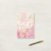  Waterverf Floral Print Lined Post-it® Notes (Op bureau)