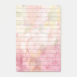 Waterverf Floral Print Lined Post-it® Notes
