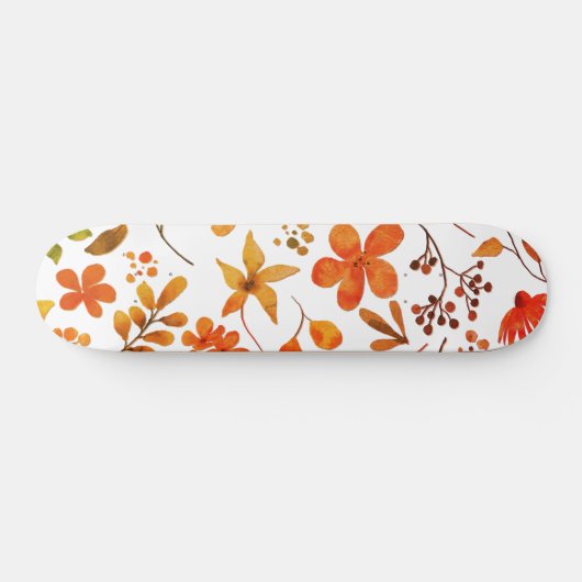 Waterverf Floral Print Persoonlijk Skateboard (Horizontaal)