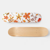 Waterverf Floral Print Persoonlijk Skateboard (Horizontaal)