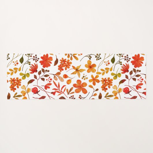 Waterverf Floral Print Yogamat (Achterkant (horizontaal))