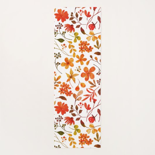 Waterverf Floral Print Yogamat (Achterkant)