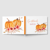 Waterverf Floral Pumpkin | Baby shower-gastboek Gastenboek (Volledig)