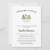 Waterverf Floral Pumpkin Baby shower Kaart (Voorkant)