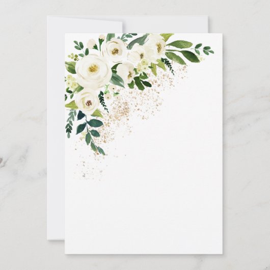 Waterverf Floral Pumpkin Baby shower Kaart (Achterkant)