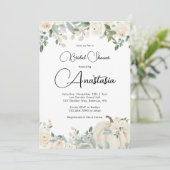 Waterverf Floral Pumpkin Herfst Vrijgezellenfeest Kaart (Staand voorkant)