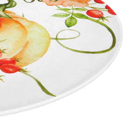 Waterverf Floral Pumpkin Snijplank (Hoek)