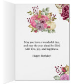 Waterverf Floral Pumpkins Herfst Birthday Kaart (Binnen (Rechts))