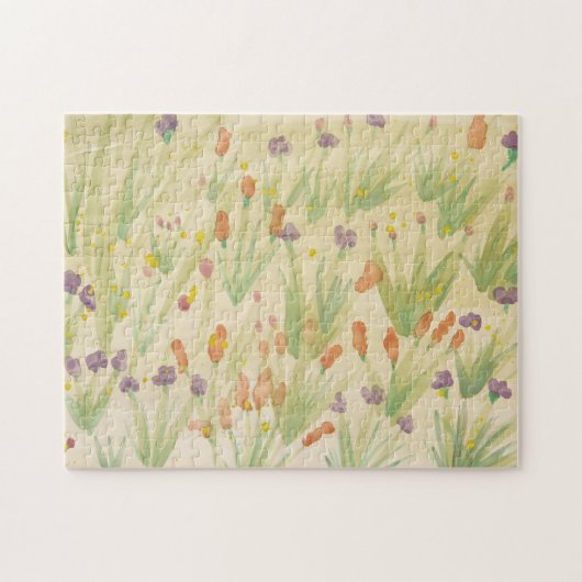 Waterverf Floral Puzzle Legpuzzel (Horizontaal)