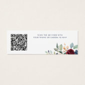 Waterverf Floral QR Code Script Wedding RSVP Kaart (Achterkant)