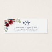 Waterverf Floral QR Code Script Wedding RSVP Kaart (Voorkant)