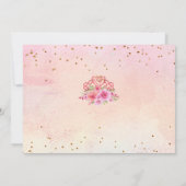 Waterverf Floral Quinceanera Kaart (Achterkant)