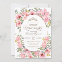 Waterverf Floral Quinceanera