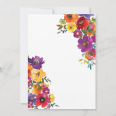 Waterverf Floral Quinceañera Kaart (Achterkant)