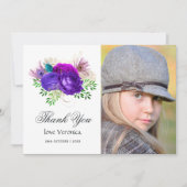 Waterverf Floral Quinceañera T Bedankkaart (Voorkant)