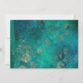 Waterverf Floral Quinceañera T Bedankkaart (Achterkant)