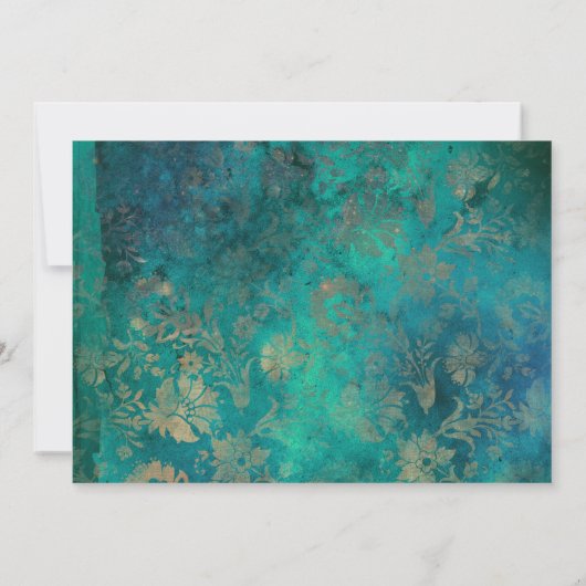 Waterverf Floral Quinceañera T Bedankkaart (Achterkant)