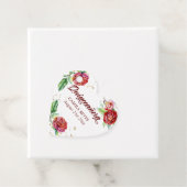 Waterverf Floral Quinceanera van de  rode rozen Bedankjes Labels (In situ)