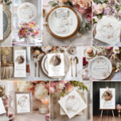 Waterverf Floral Quinceanera Waterfles Etiket