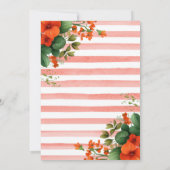 Waterverf Floral Rabbit en Carrots Baby shower Kaart (Achterkant)