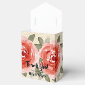 Waterverf Floral Red Roses met lintent Bedankdoosjes (Geopend)