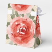 Waterverf Floral Red Roses met lintent Bedankdoosjes (Achterkant)