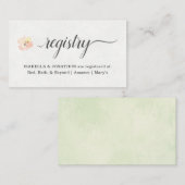 Waterverf Floral Registry Insert for Invitation Informatiekaartje (Voorkant / Achterkant)