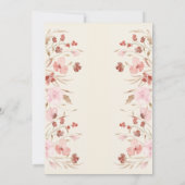 Waterverf Floral Retirement Luncheon Kaart (Achterkant)