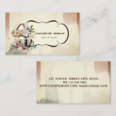 Waterverf Floral Retro Mixer Pastry Visitekaartje (Voorkant / Achterkant)