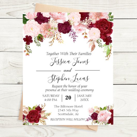 Waterverf Floral Romantic Inv