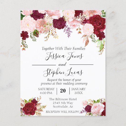 Waterverf Floral Romantic Inv (Voorkant)