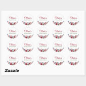 Waterverf Floral Ronde Sticker (Vel)