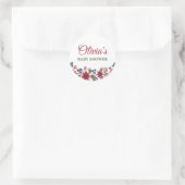 Waterverf Floral Ronde Sticker (Tas)