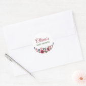Waterverf Floral Ronde Sticker (Envelop)