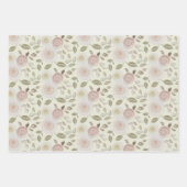 Waterverf Floral Roos Inpakpapier Vel (Voorkant)