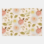Waterverf Floral Roos Inpakpapier Vel (Voorkant 3)