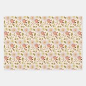 Waterverf Floral Roos Inpakpapier Vel (Voorkant)