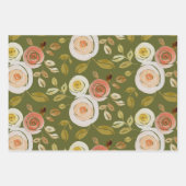Waterverf Floral Roos Inpakpapier Vel (Voorkant 3)
