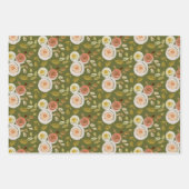 Waterverf Floral Roos Inpakpapier Vel (Voorkant)