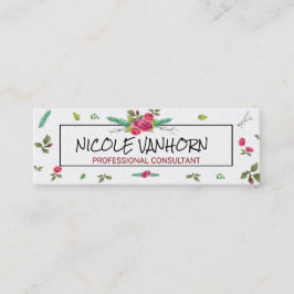  Waterverf Floral Roos Patroon Bezoek Mini Visitekaartje